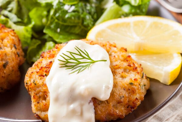 Crab cake onigiri fresh sushi for businesses