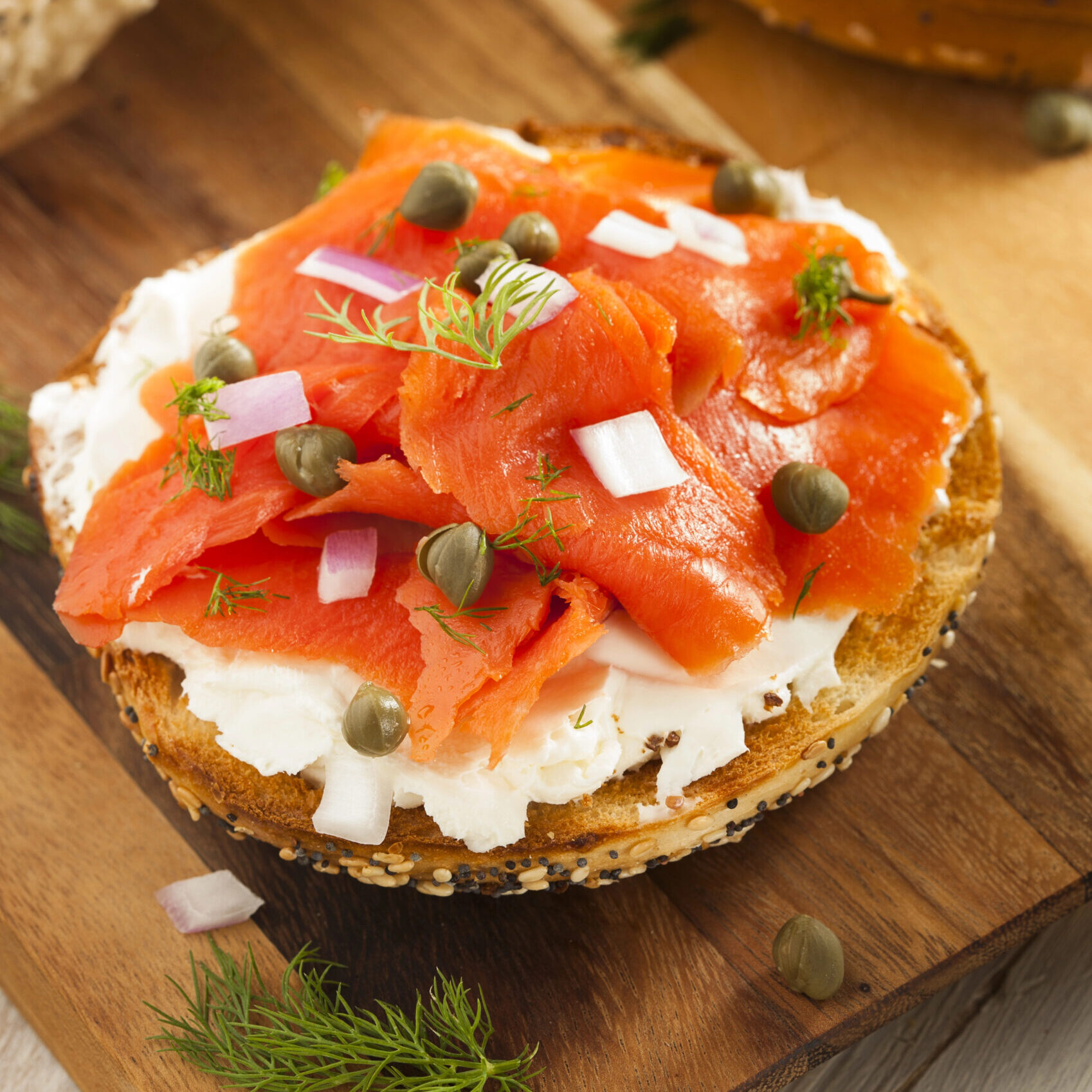 Lox and cream cheese onigiri fresh sushi for businesses